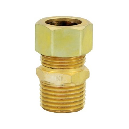 EVERFLOW 5/8" O.D. COMP x 1/2" MIP Reducing Adapter Pipe Fitting, Lead Free Brass C68R-5812-NL